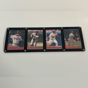 Atlanta Braves Card Display Chipper Jones Fred McGriff Klesko Blauser 1994
